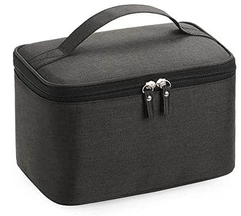 Kosmetiktasche, Reise Waschtasche, Kulturbeutel, Tragbare Make-up-Tasche, Schminktasche für Damen, Packing Cube für Make-up-Pinsel, Lippenstift - Schwarz