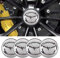 DSFG 4pcs 56MM 2,2 ' 'Auto-Logo-Aufkleber mit Räderabdeckung mit zentraler Abdeckung ABS-Material (fit Mazda Silber)