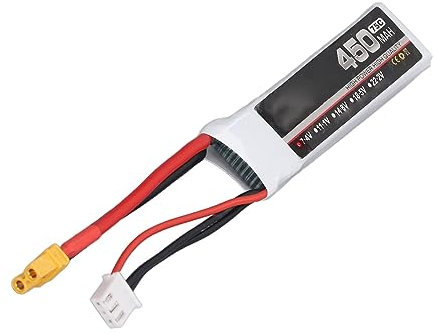 VGEBY FPV Drone Lithium Battery, 450mAh 75C RC Quadcopter Lithium Battery for RC Airplane Quadcopter Helicopter (3S)