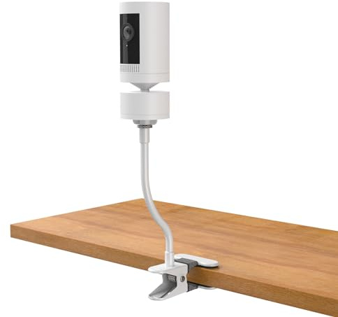 HOLACA Baby Monitor Mount Flexible Twist Stand for Pan-Tilt Mount,with Other 1/4Threaded Hole,Clip Mount Twist Mount White