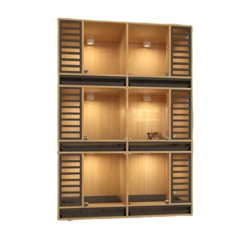 REIK Katzenhaus Hundekäfig, Holzvitrine, Pflegeschrank mit Tablett, Toilette, Hundevilla, Kleiner Hundekäfig, Hundehaus, Katzenvilla, Schrank, Katzenwohnung Großer Weltraum-Katzenkäfig
