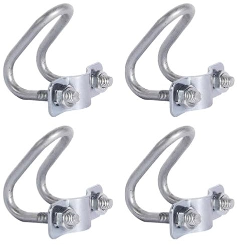 4 morsetti per tubi a croce, con fibbia in metallo, clip per tubi a forma di U, supporto di tensione per magazzini, supermercati e negozi (32 x 32)