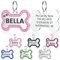 Hundemarke mit Gravur - YEHANTI Personalisierte Anhänger für kleine bis mittelgroße Hunde in Glitzerknochen - Edelstahl Hundemarke Personalisiert mit Name, Telefonnummer und Adresse (Rosa, Große)