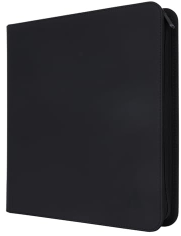 Rieton 12 Pocket 1104 Card Binder, Large Ringless Side Loading Pockets Trading Card Album Folder for TCG