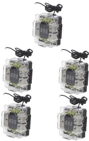 Mobestech 5pezzi Portafusibili Per Auto Con Display Digitale Blocco Fusibili Multifunzionale Per Amplificatori Audio Facile Installazione e Materiali Resistenti Compatibile Con Subwoofer e