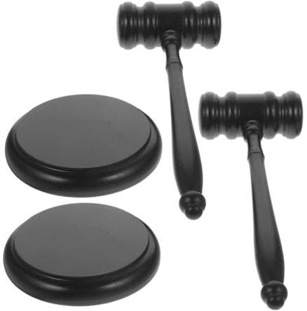 CAXUSD Holz Hammer Mit Basis Und Bequemem Griff Für Richterhammer Schallblock Für Anwälte Und Auktionen Wiederverwendbar