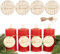 BOOMTOP Adventszahlen 1-4 Holz Adventskranz Zahlen für Kerzen 1 2 3 4 Holzzahlen 5cm Rund Adventskerzen mit Zahlen Adventskalender Kerzen Kerzenhalter Nummern Anhänger Adventskranz Weihnachten Deko