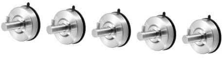 Amosfun 5 Piezas gancho de ventosa percheros colgadores percha de pared utensil rest colgador ropa perchas de succión de baño ganchos de succión de alta resistencia gel de sílice Silver