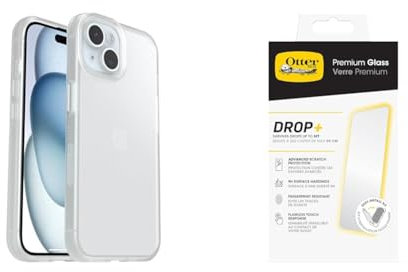 OtterBox Protective Sleek Case Apple iPhone 15 - clear - ProPack with Premium Tempered Glass Protector