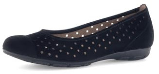 Gabor Damen Klassische Ballerinas, Frauen Flats,Abendschuhe,Slip-ons,klassisch elegant,Ballerinen,Pumps,Halbschuhe,Slipper,schwarz,41 EU / 7.5 UK