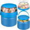Boîtes Alimentaires Isothermes, 250ML Boîte Isotherme Thermo Repas Chaud ou Froid en Acier Inoxydable, Boite à Collation,Thermoisolant Boîte Récipient Thermique sans BPA avec Cuillère Pliante,Bleu