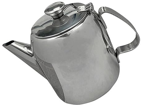 Cabilock Sturdy Large Coffee Pot Stainless Steel Teapot Ergonomic Handle for Office Home Tea