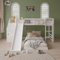 Teahutty Lit superposé pour enfant 90 x 200 cm, structure en pin massif avec toboggan et échelle, cadre de lit mezzanine en bois avec espace de rangement et escalier en un, sans matelas