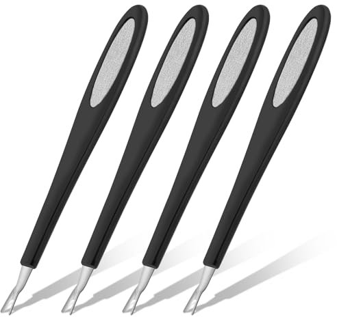 Alaoo 4 Pcs Cuticule à Ongles Fourches,Fourchette à Cuticules,Cuticules Trimmer Pusher,Nail Art Fourche,Outil de Soin des Ongles pour Nettoyer Ongles et Ongles des Orteils