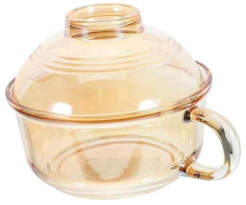 CLISPEED Capacity Instant Noodle Bowl Glass Bowl Lid Microwave Safe for Home Kitchen Use