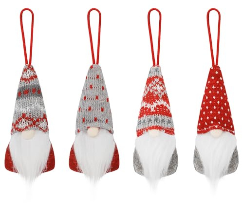 Jesustree GNOME Weihnachtsdeko, 8 Stück Deko Weihnachten Puppe, Christbaumschmuck Hängende Kleiner Plüsch Wichtel für Baumschmuck, Party, Heim, Geschenk, Dekorationen