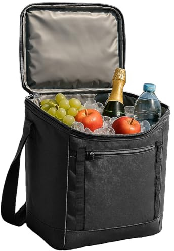 Xcase Kühltasche: Kühlrucksack mit Schulterriemen und Vordertasche, mit Reißverschluss (Kühl-Rucksack, Kühltasche für Camping, Bier)