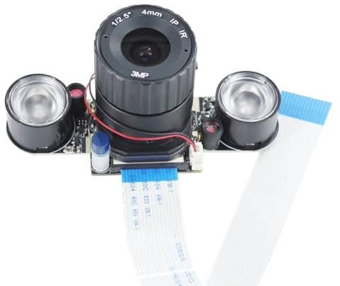 ZYMIADOU 5MP Camera Module With Auto Switching Day Night View And Fisheye Lens Webcam 2592x1944 Precise For RPi Camera