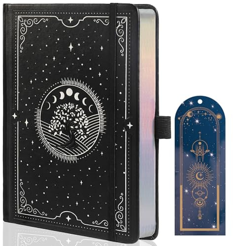TIEFOSSI Tree of Life Journal, A5 Liniertes Tagebuch für Frauen und Männer, Ästhetisches Notizbuch mit 316 Nummerierten Seiten, Hardcover-Tagebücher aus veganem Leder mit Lesezeichen