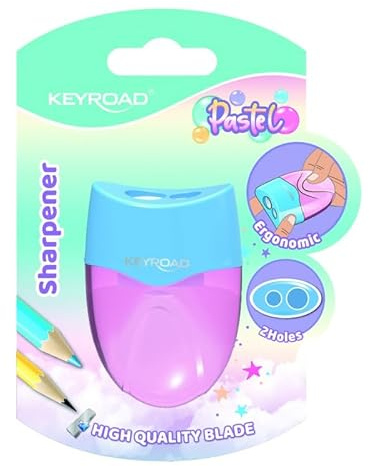 KEYROAD Kunststoffspitzer/Ergonomische Form/Pastell/Zufällige Auswahl