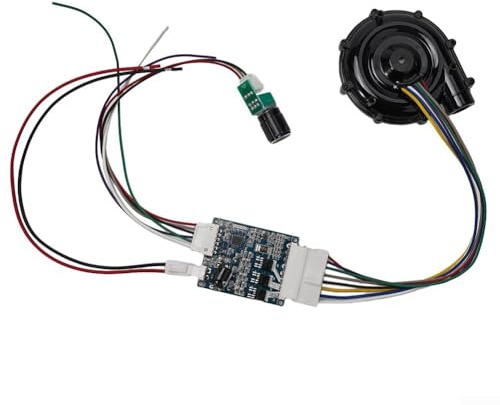 Soplador centrífugo sin escobillas WS7040 de 12V 24V DC Aire de alta presión con controlador para cultivo sin suelo, extracción y refrigeración de humos industriales (WS7040-24V y Drive)