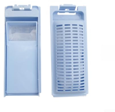 Washing Machine Drain Pump Filter Assembly for Haier - Lint Trap Net Box Replacement Part with Cover - Blue/White Plastic Fit Multiple Models(1)