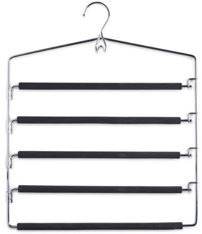 3er Set Zeller Mehrfach-Hosenbügel Metall für je fünf Hosen