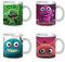Cepewa Porzellan HQ Little Monsters Becher, 325 Milliliter, Mehrfarbig, Zuhause, Rund, Wiederverwendbar, Tasse