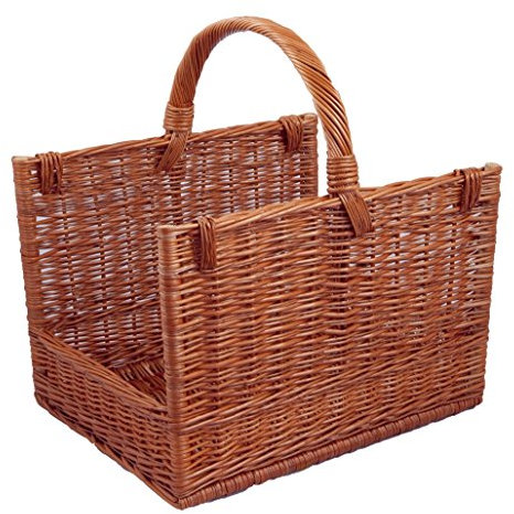 Backideen Kaminholzkorb rechteckig, braun, T 50cm x B 42cm x H 34cm