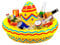W WIDMANN MILANO Party Fashion 04839 - Aufblasbarer Getränkekühler Sombrero, Durchmesser circa 50 cm, Mexiko, Mottoparty, Karneval, Pool-Party