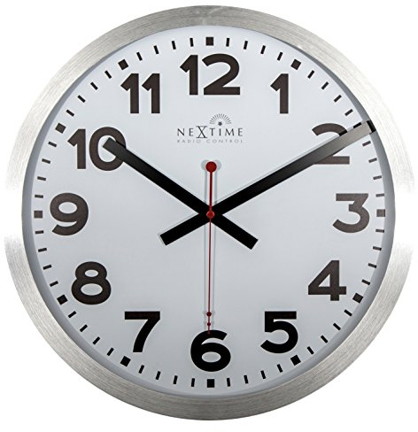 NeXtime Funkuhr Wanduhr Bahnhofsuhr STATION - RCC, sehr leise, rund, ø 35 cm