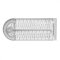 thaMographe 4-in-1-Werkzeug (Lineal, Kreisschablone, Geodreieck, Winkelmesser)