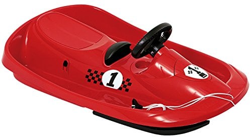 Hamax | Lenkbob | SNO Formel Rot | Kältebeständiges Polyethylen | 95 cm | CE-Zertifizierung | Der Lenkschlitten unter den Schlitten