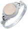 mantraroma Ring Damen Silber 925 Rosenquarz rosa verspielt