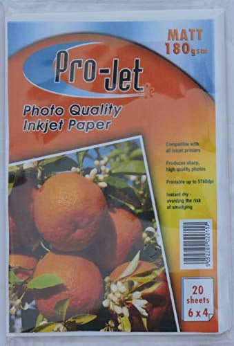 100 Blätter 6x4 Projet 180gsm Matt (Matt) Fotopapier