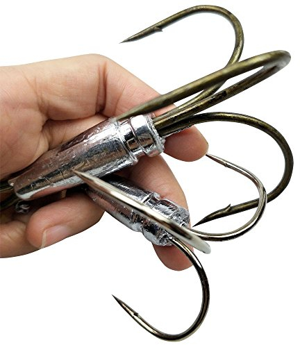 Snagging Hooks Snagging Weighted Treble Hooks 2pcs/Pack Fishing Hooks 5 Sizes 0.7oz 1.1oz 1.6oz 2.1oz 2.8oz