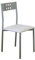 Pack 2 Sillas de Cocina Metal y Blanco Costa, Sillas Comedor Modernas 47x86x41cm