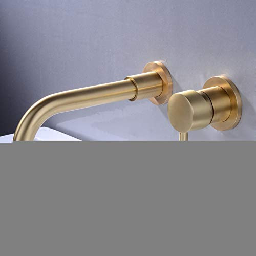 YHSGY Grifos De Lavabo Grifo Mezclador De Lavabo Empotrado Empotrado En La Pared Grifo Negro