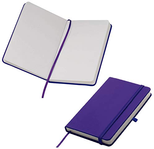 Notizbuch / DIN A6 / 160 S. / blanko / samtweiches PU Hardcover / Farbe: violett