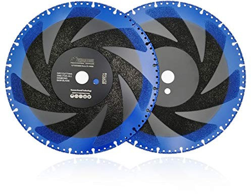 SHDIATOOL Diamond Cutting Disc 2PCS 12 Inches / 300mm Vacuum Brazed Cut-Off Wheel for All Purpose Demolition Blade for Stone Iron Steel Metal
