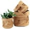 Cache Pot Plante Interieur en Papier Kraft Écologique - Lot de 3 Pots de Fleurs Décoratifs en Terre Cuite - Panier de Rangement Salle de Bain et pour Deco Cuisine