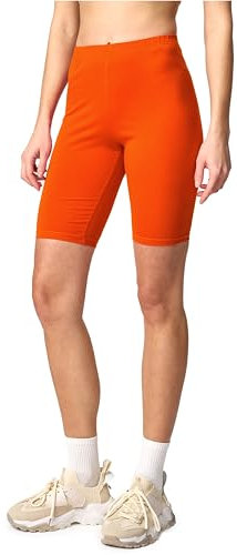Merry Style Damen Sport Leggings kurz Sportleggings Radlerhose Sporthose aus Baumwolle MS10-200 (Rost,S)