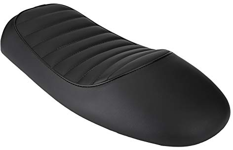 Motorradsitz, flach, Vintage-Sitzkissen, PU-Leder, Cafe Racer-Sitz mit Befestigungsklammern für CG125 GN CG CB200 CB350 CB400SS CB500 CB750 SR400 SR500 XJ XS (Abschnitt B)