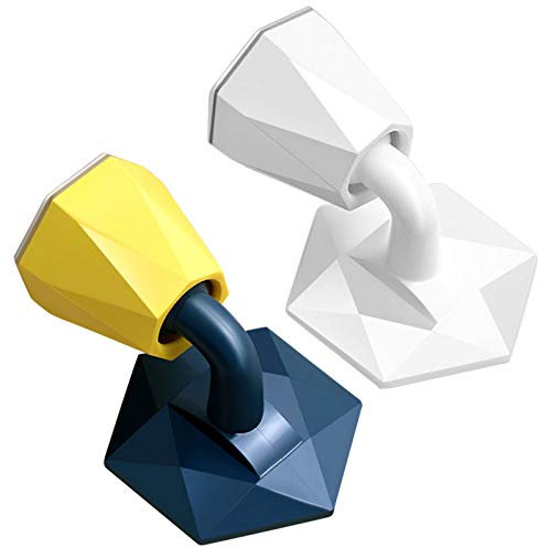 WZCXYX 2 Pcs Anti-Collision Silicone Doorstop Punch-Free Floor Door Stopper Wall Adhesive Silencer Door Lock Holder Bumper Protector Pad