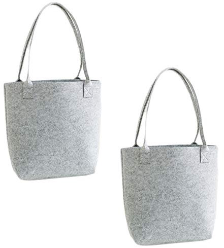 LaBeauté Filztaschen Shopper 2pcs Einkaufstasche aus Filz Tragetasche Filzshopper mit 2 Griffen für Damen