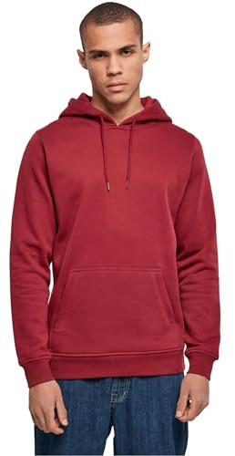 Build Your Brand Herren Kapuzenpullover Heavy Hoody, lässiger Hoodie für Männer, M, Burgundy