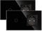 JIMEIDA 2 Pack Steckdose mit Lichtschalter Schwarz, Glas Touch Lichtschalter mit Schuko Steckdose Unterputz, 1-Fach 1-Poliger Wandschalter mit Status-LED, 500 W/Fach