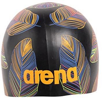 arena Cuffia da nuoto unisex per adulti, modellata, per allenamento e corsa, 100% silicone, taglia unica, foglie cadenti