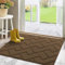 Biscpro Door Mat, 80x100 cm DoorMat Indoor Washable, Doormat Indoor Dirt Trapper Non-slip,Absorbent Inside Entrance Rug Mat for Entryway,Patio,Garden,Laundry Room,Pets - Dark Brown