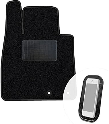 moto-MOLTICO Fahrer Fußmatte Auto Velours Fahrerseite Autoteppiche Schwarz Fahrermatte 1-teilig passend für Nissan Note II 2012-2016